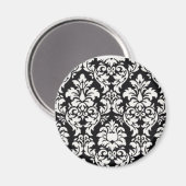 Aimant Damas noir et blanc (Recto/Verso)