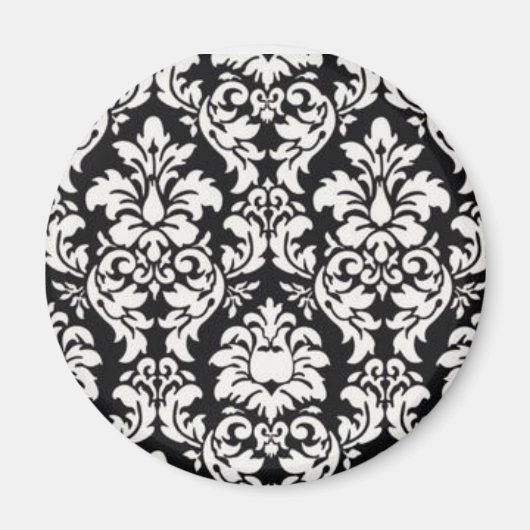 Aimant Damas noir et blanc (Devant)