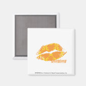 Aimant Damas Orange-Jaune (Recto/Verso)