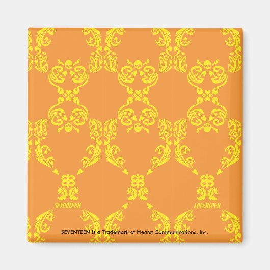 Aimant Damas Orange-Jaune (Devant)