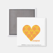 Aimant Damas Orange-Jaune 2 (Recto/Verso)
