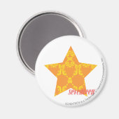 Aimant Damas Orange-Jaune 3 (Recto/Verso)