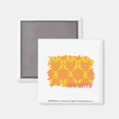 Aimant Damas Orange-Jaune 4 (Recto/Verso)