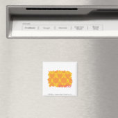 Aimant Damas Orange-Jaune 4 (In Situ (Lave-vaisselle))