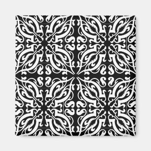 Aimant Damask 1 (noir et blanc)