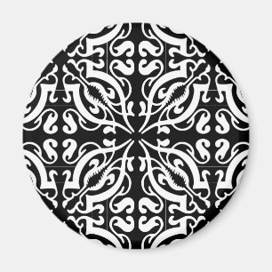 Aimant Damask 1 (noir et blanc)