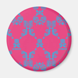 Aimant Damask Aqua-Magenta