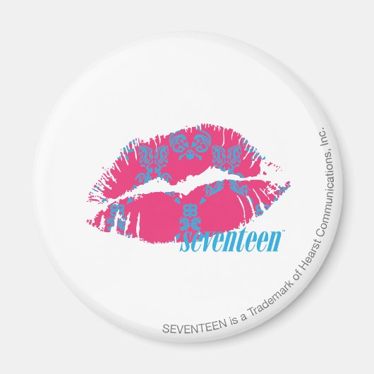 Aimant Damask Aqua-Magenta (Devant)