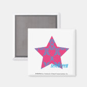 Aimant Damask Aqua-Magenta 2 (Recto/Verso)