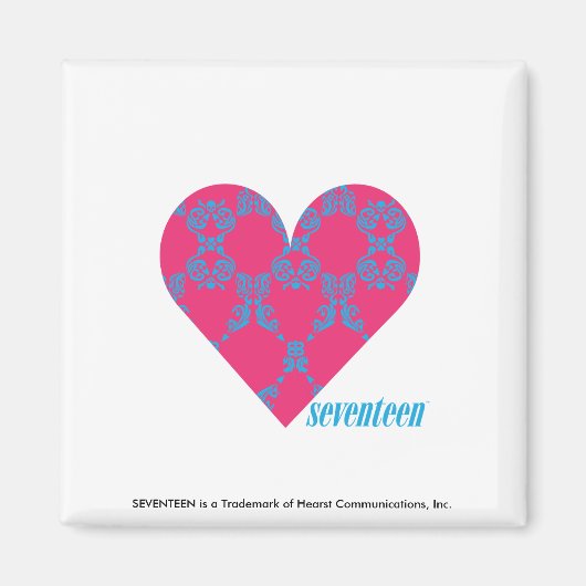 Aimant Damask Aqua-Magenta 4 (Devant)