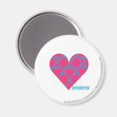 Aimant Damask Aqua-Magenta 4 (Recto/Verso)