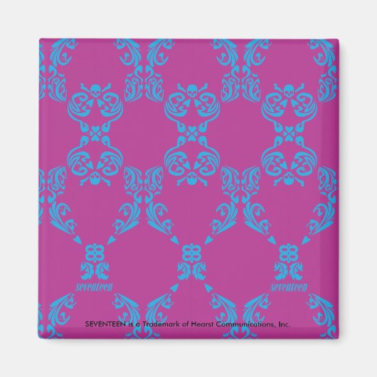 Aimant Damask Aqua-Purple (Devant)