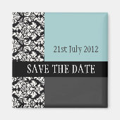 Aimant Damask Blue Enregistrer l'aimant Date (Devant)