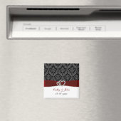 Aimant damask diamante rouge enregistrer la date (In Situ (Lave-vaisselle))