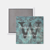 Aimant damask ; enregistrer la date (Recto/Verso)