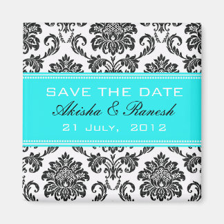 Aimant Damask Enregistrer le Faire-part Mariage date