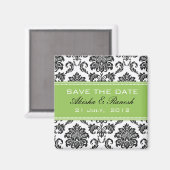 Aimant Damask Enregistrer le Faire-part Mariage date (Recto/Verso)