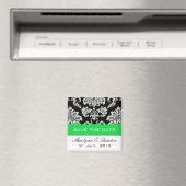 Aimant Damask Green Enregistrer le Faire-part Mariage de  (In Situ (Lave-vaisselle))