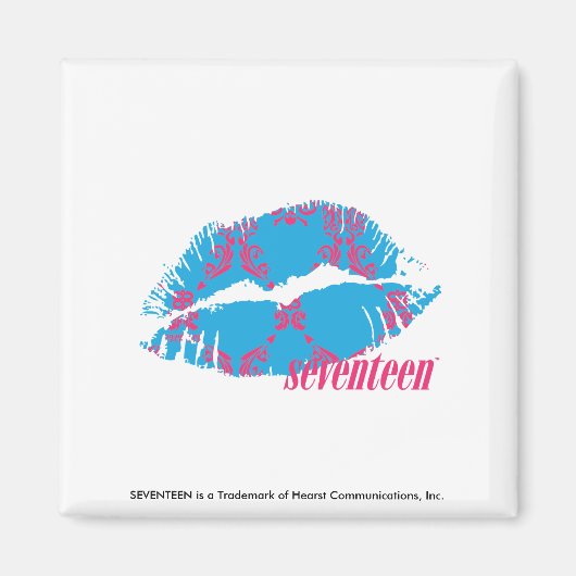 Aimant Damask Magenta-Aqua (Devant)