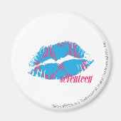 Aimant Damask Magenta-Aqua (Devant)