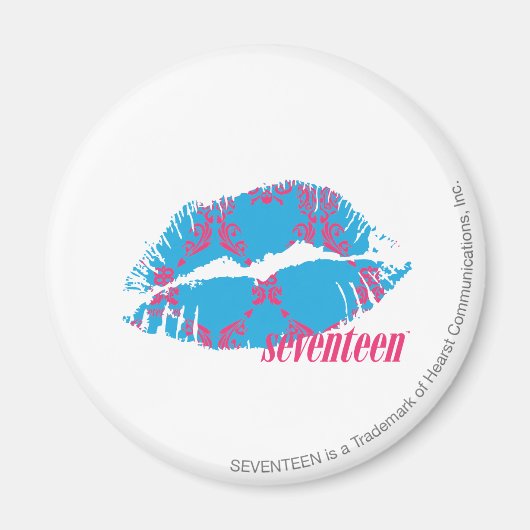 Aimant Damask Magenta-Aqua (Devant)