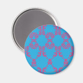 Aimant Damask Magenta-Aqua (Recto/Verso)