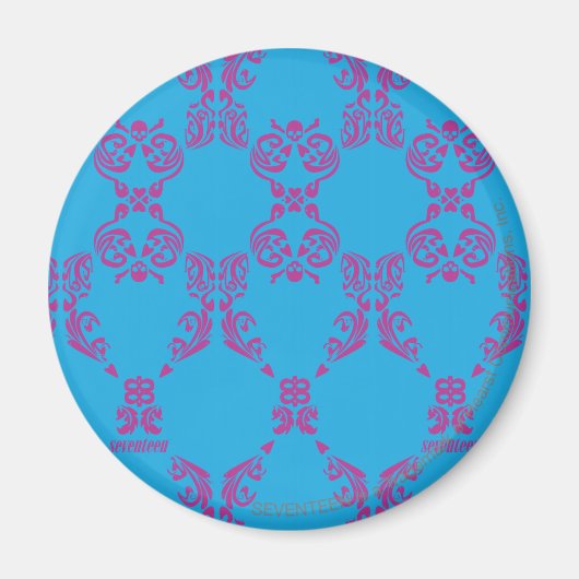 Aimant Damask Purple-Aqua (Devant)