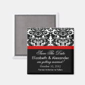 Aimant Damask Red Enregistrer l'aimant Date (Recto/Verso)
