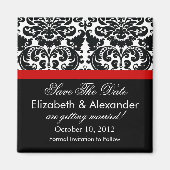 Aimant Damask Red Enregistrer l'aimant Date (Devant)