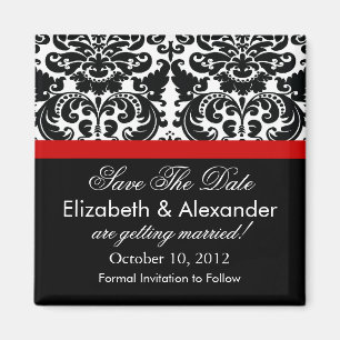 Aimant Damask Red Enregistrer l'aimant Date