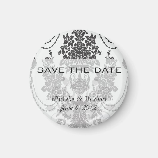 Aimant damask rose blanc et noir.ai (Devant)