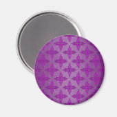 Aimant Damassé bicolore violet (Recto/Verso)