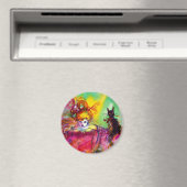 AIMANT DAME AVEC CHAT NOIR (In Situ (Lave-vaisselle))