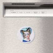 Aimant Dame Belle Head Vase Bonnet du Sud avec une attitu (In Situ (Lave-vaisselle))