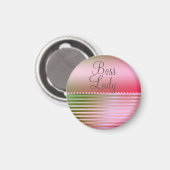 Aimant Dame Boss Glam Rose (Recto/Verso)