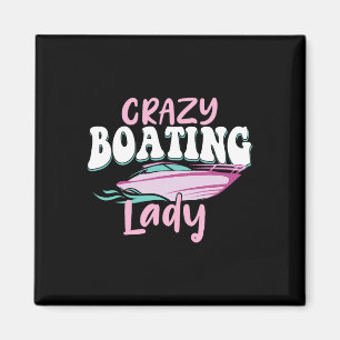 Aimant Dame de bateau folle - Amoureuse de bateau navigua