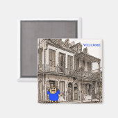 Aimant Dame de bienvenue sur Desire St (Recto/Verso)