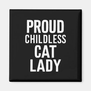 Aimant Dame de chat sans enfants pour femme maman de chat