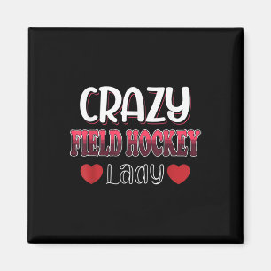 Aimant Dame de hockey sur gazon folle Femmes
