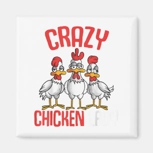 Aimant Dame de poule folle Femmes _1