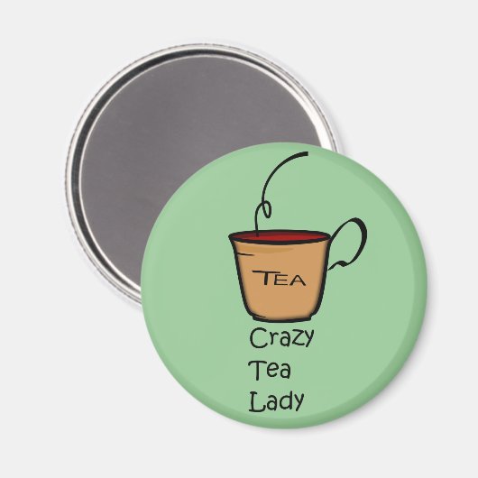 Aimant Dame de thé folle (Recto/Verso)