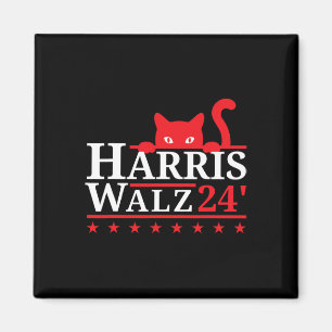 Aimant Dame Du Chat Pour Kamala Harris Tim Walz Vp 2024
