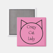 Aimant Dame du Crazy Cat (Recto/Verso)