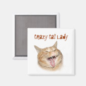 Aimant Dame du Crazy Cat (Recto/Verso)