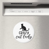 Aimant Dame du Crazy Cat (In Situ (Lave-vaisselle))