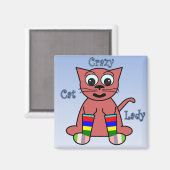 Aimant Dame du Crazy Cat (Recto/Verso)