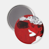 Aimant Dame en rouge (Recto/Verso)