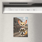 Aimant Dame Fennec Steampunk et diligence (In Situ (Lave-vaisselle))