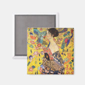 Aimant Dame Gustav Klimt Avec Ventilateur (Recto/Verso)