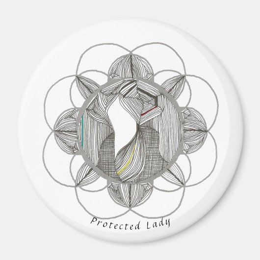 Aimant Dame protégée (Devant)